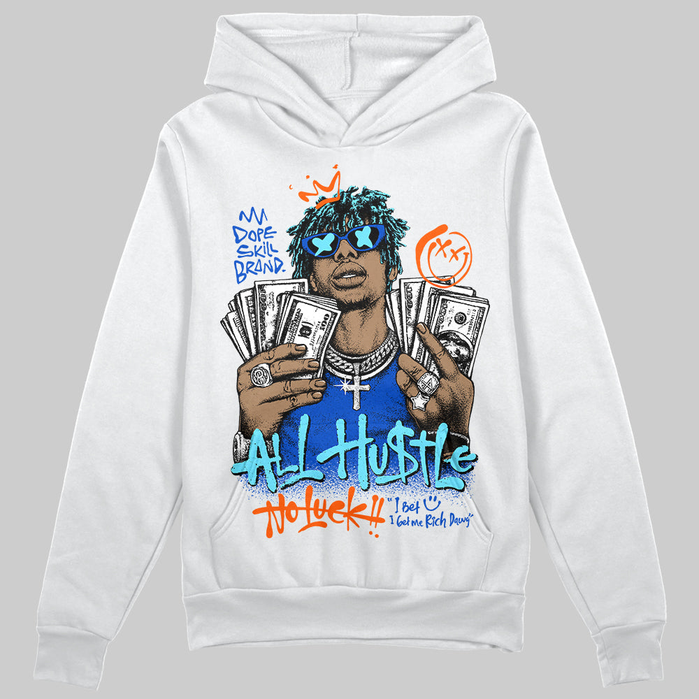 Royal Blue 'All Hustle No Luck' DopeSkill Graphic Hoodie