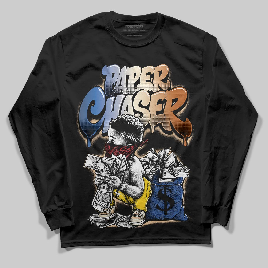 Infinite Archive x 17s DopeSkill Long Sleeve T-Shirt Paper Chaser Boy Graphic