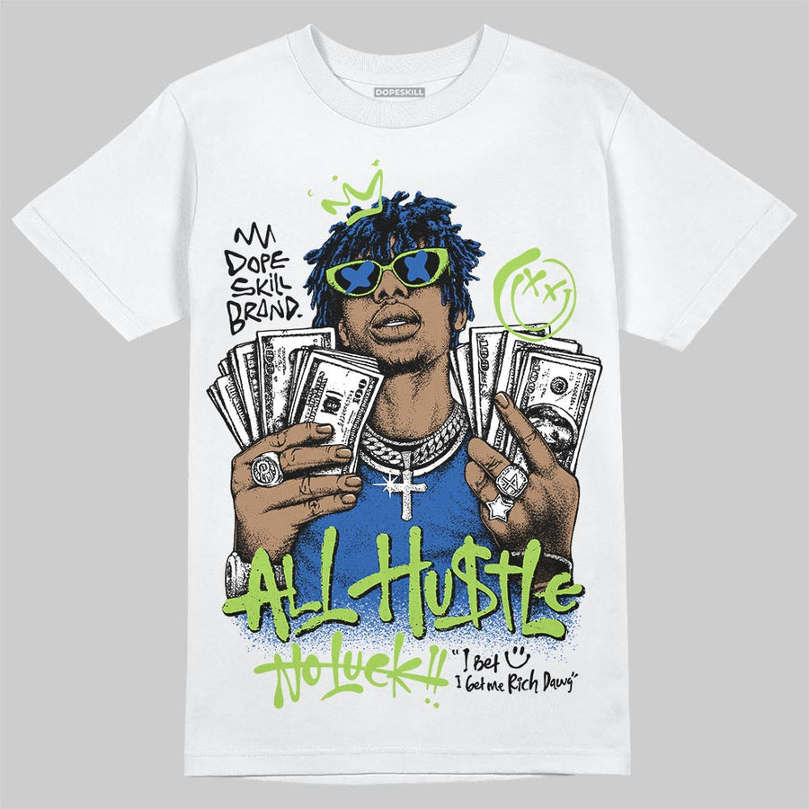 Griffey Max 1 'Varsity Royal' DopeSkill T-Shirt All Hustle No Luck Graphic