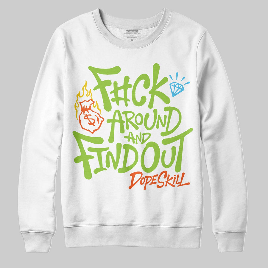 Neon Green Collection DopeSkill Sweatshirt F#ck Around And Find Out Graphic