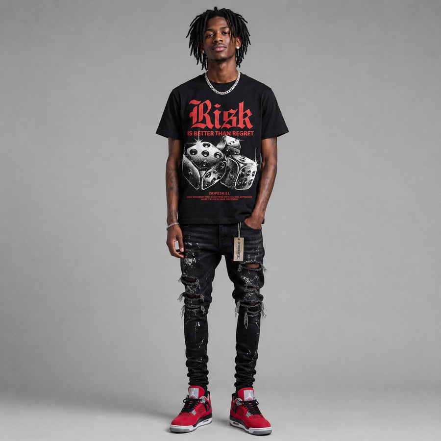 Toro Bravo 4s DopeSkill T-Shirt Risk Is Better Than Regret Graphic