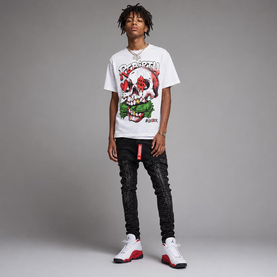 AJ 13 Chicago True Red Cherry DopeSkill T-Shirt Rebirth Graphic