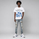 “True Blue” 3s DopeSkill T-Shirt Feeling Lucky Graphic