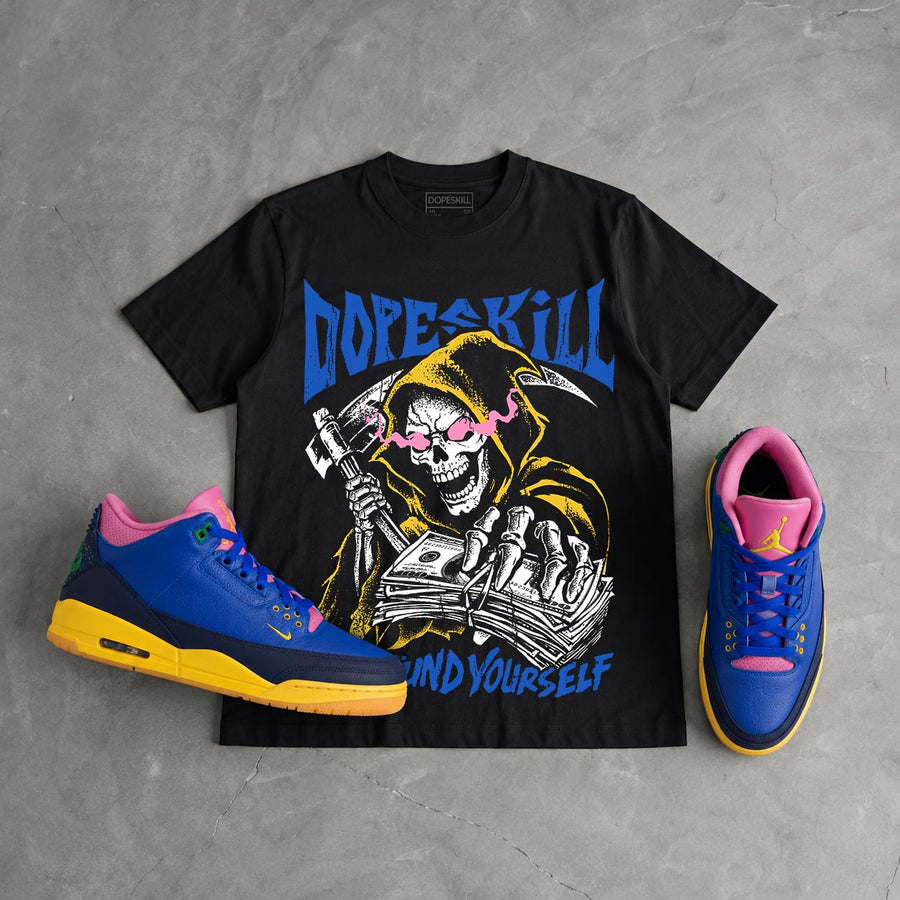 Brazil 3s DopeSkill T-Shirt Go Fund Yourself Graphic
