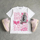 Iced Carmine 4s DopeSkill T-Shirt Real Ones Move In Silence Graphic
