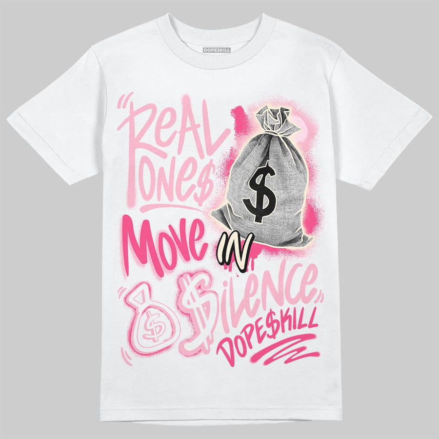 Iced Carmine 4s DopeSkill T-Shirt Real Ones Move In Silence Graphic