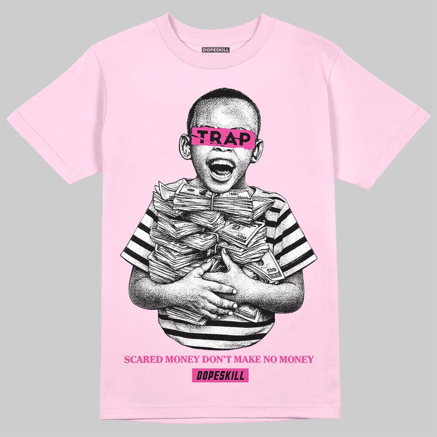 Pink 'Scared Money Don't Make No Money' DopeSkill Graphic T-Shirt
