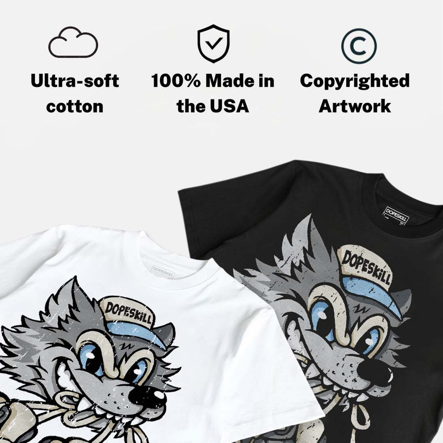 Wolf Grey 5s DopeSkill T-Shirt Wolf Grey 5s Graphic