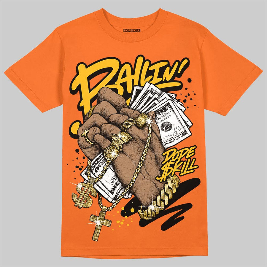 Orange Black White DopeSkill T-Shirt Always Ballin' Graphic