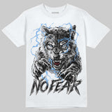 Black University Blue 5s DopeSkill T-Shirt No Fear Graphic