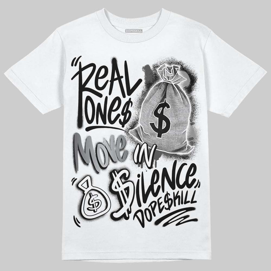 TD Black Patent 11s DopeSkill T-Shirt Real Ones Move In Silence Graphic