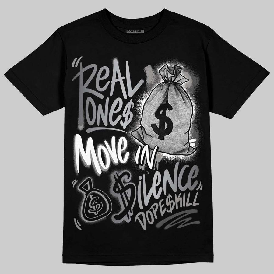 TD Black Patent 11s DopeSkill T-Shirt Real Ones Move In Silence Graphic