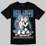 Black University Blue 5s DopeSkill T-Shirt Real Lover Graphic