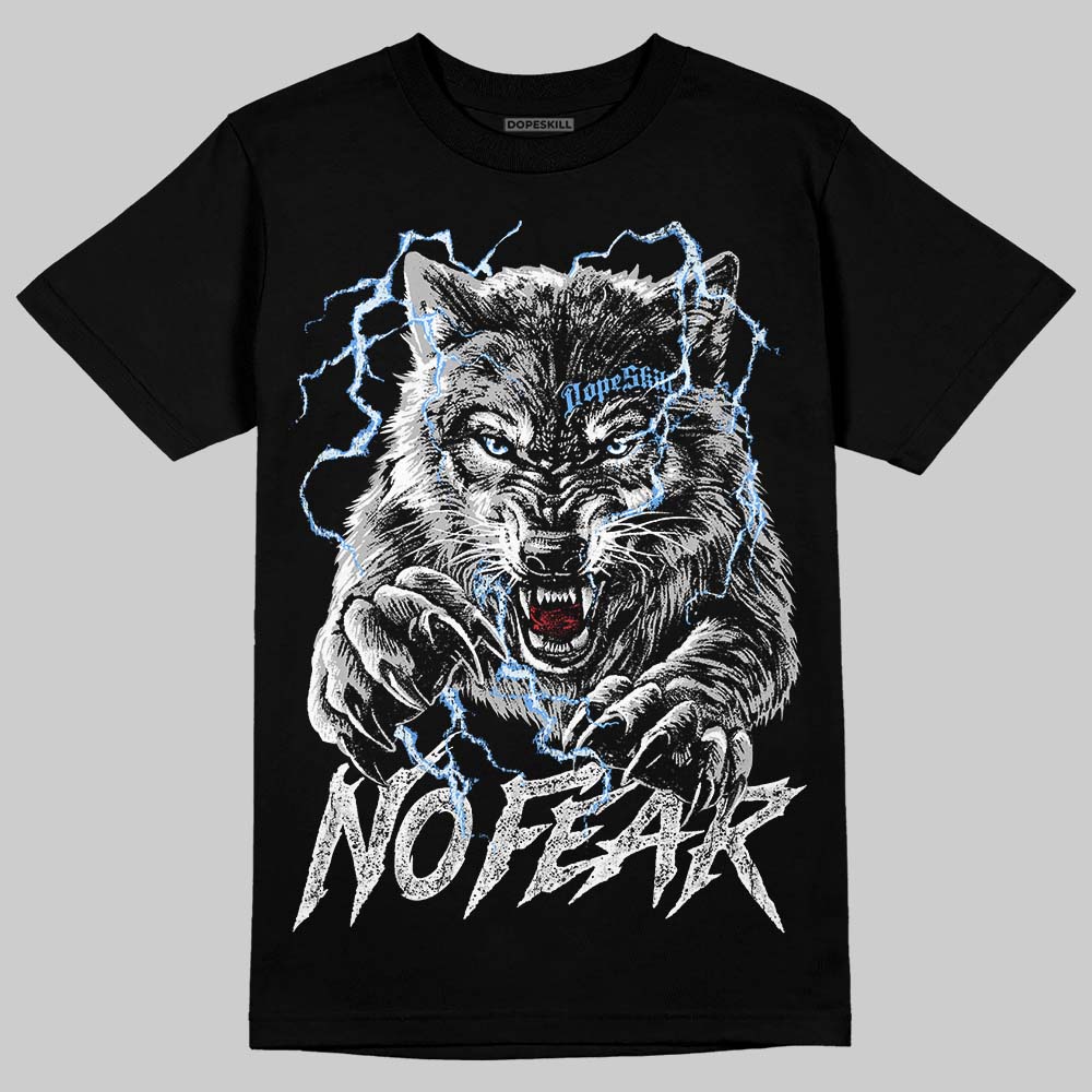 Black University Blue 5s DopeSkill T-Shirt No Fear Graphic