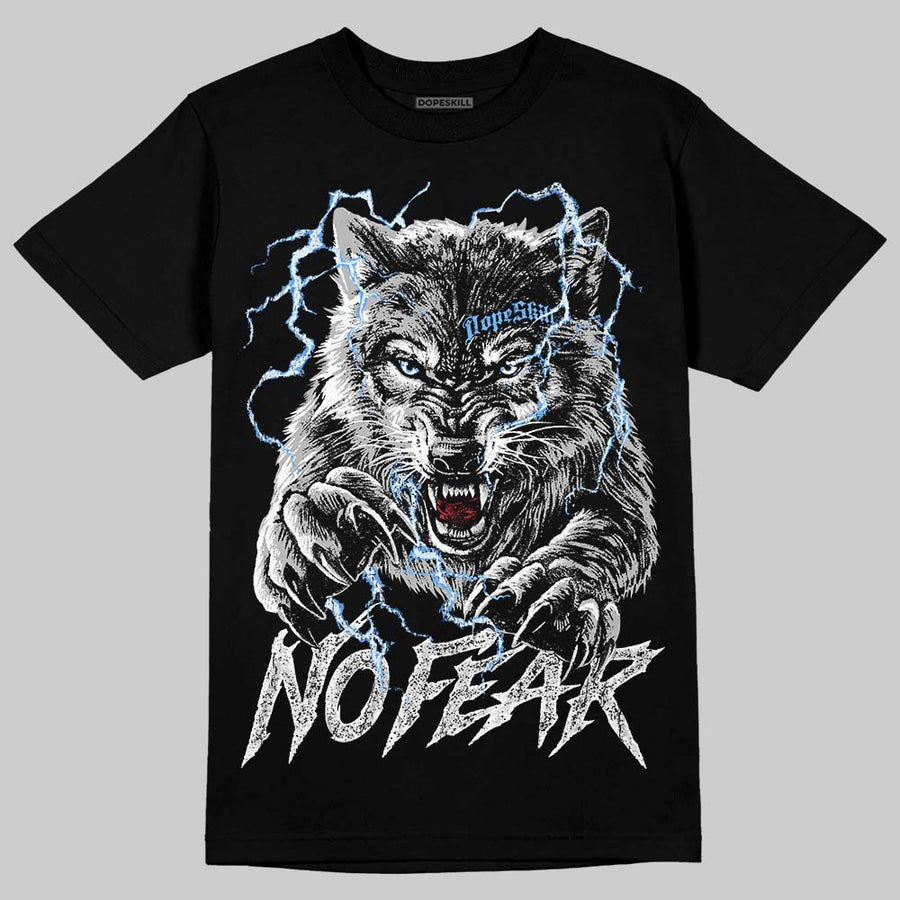 Black University Blue 5s DopeSkill T-Shirt No Fear Graphic