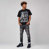 Black University Blue 5s DopeSkill T-Shirt No Fear Graphic