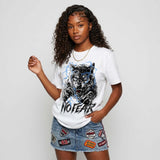 Black University Blue 5s DopeSkill T-Shirt No Fear Graphic