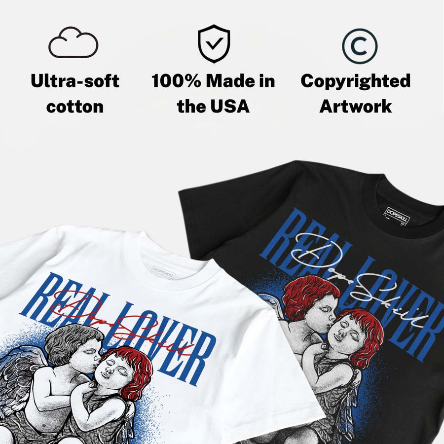 “True Blue” 3s DopeSkill T-Shirt Real Lover Graphic