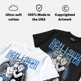 Black University Blue 5s DopeSkill T-Shirt Real Lover Graphic