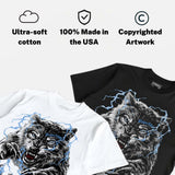 Black University Blue 5s DopeSkill T-Shirt No Fear Graphic