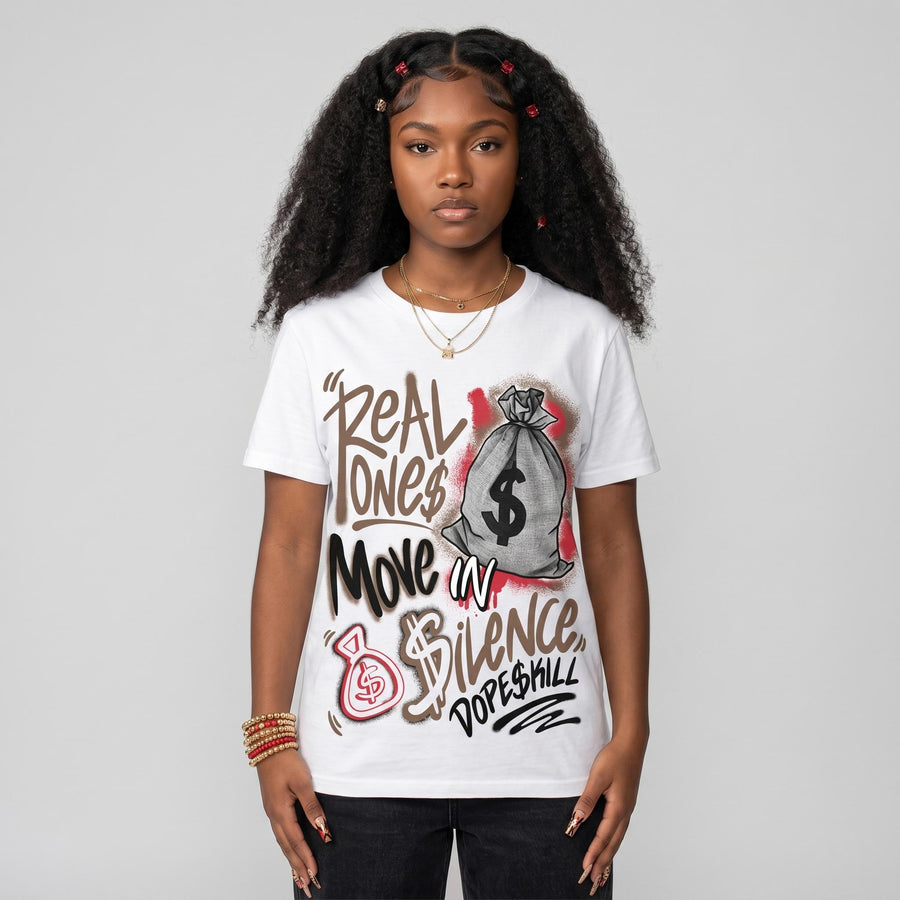 World’s Best Dad 3s DopeSkill T-Shirt Real Ones Move In Silence Graphic