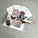 World’s Best Dad 3s DopeSkill T-Shirt Real Ones Move In Silence Graphic
