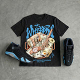 University Blue 14s DopeSkill T-Shirt Whippin Graphic