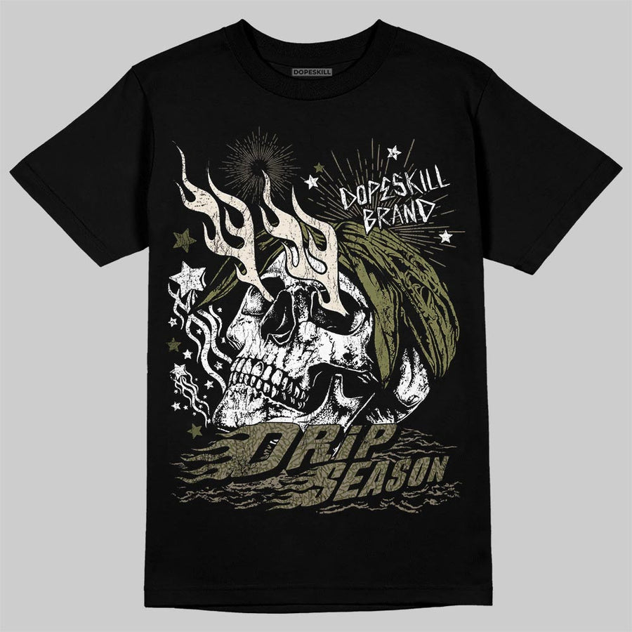 Medium Olive 3s DopeSkill T-Shirt Drip Season Graphic