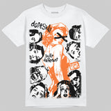 Orange Black White DopeSkill T-Shirt Built Different Graphic
