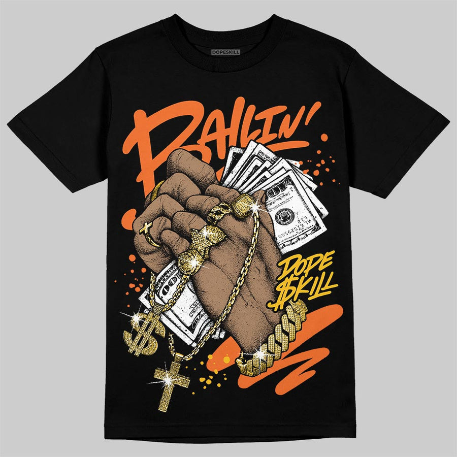Orange Black White DopeSkill T-Shirt Always Ballin' Graphic