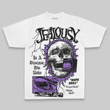 Purple Oversize Print Jealousy DopeSkill Graphic T-shirt