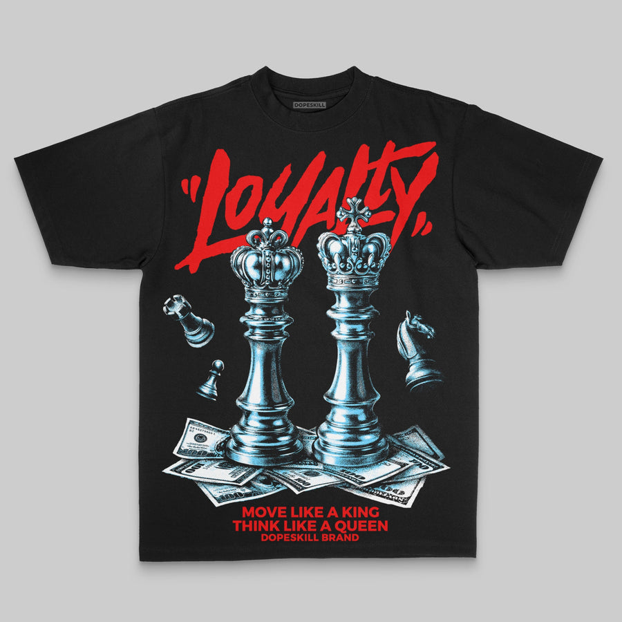 Red Oversize Print 'Loyalty' DopeSkill Graphic T-shirt
