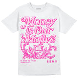 Pink Collection DopeSkill T-Shirt Money Is Our Motive Typo Graphic
