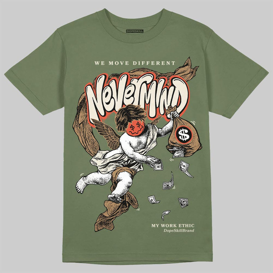 Medium Olive 3s DopeSkill T-Shirt Nevermind Graphic