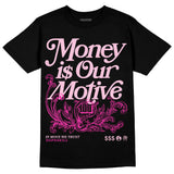 Pink Collection DopeSkill T-Shirt Money Is Our Motive Typo Graphic
