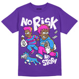 PURPLE Collection DopeSkill Purple T-shirt No Risk No Story Graphic