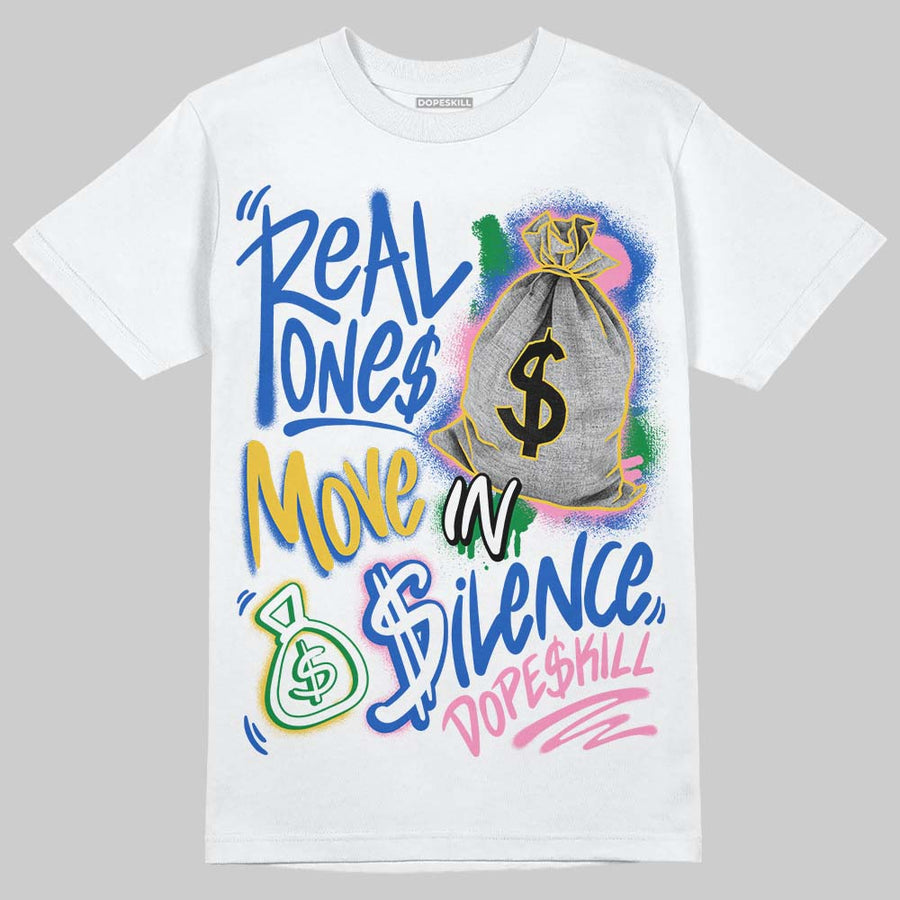 Brazil 3s DopeSkill T-Shirt Real Ones Move In Silence Graphic