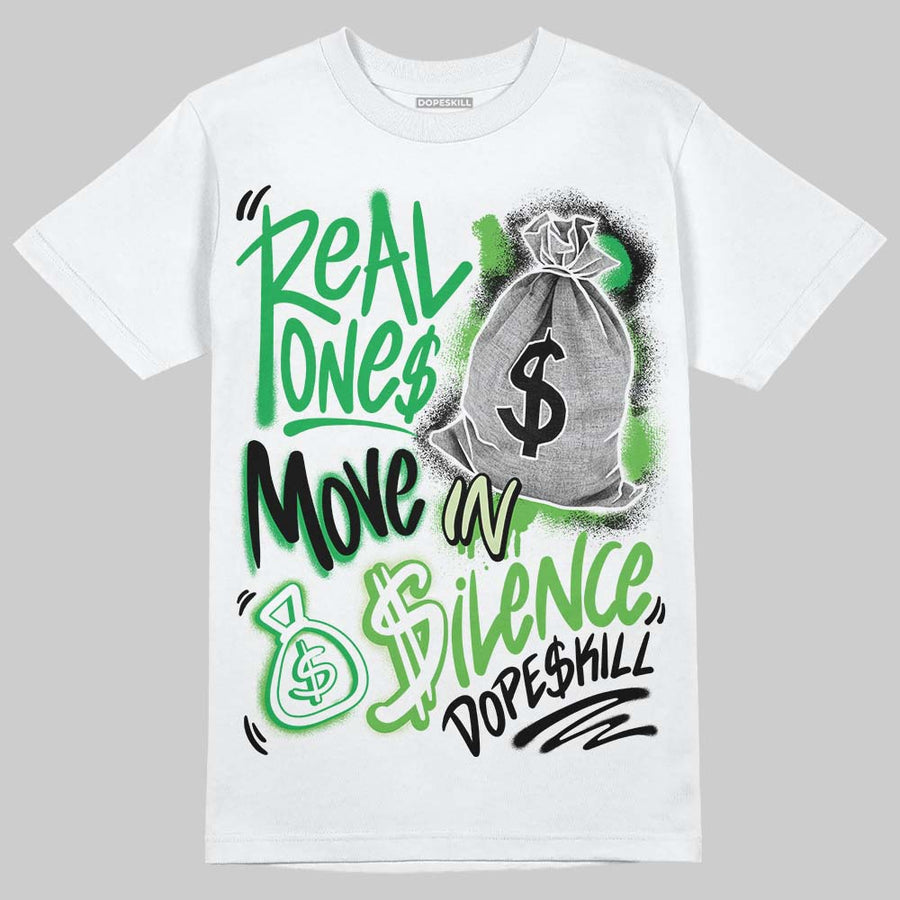 Jumpman Jack “Green Spark” DopeSkill T-Shirt Real Ones Move In Silence Graphic