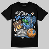 Black University Blue 5s DopeSkill T-Shirt SRSLY Study Graphic
