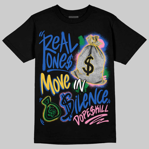 Brazil 3s DopeSkill T-Shirt Real Ones Move In Silence Graphic