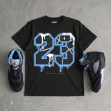 Black University Blue 5s DopeSkill T-Shirt No.23 Graphic