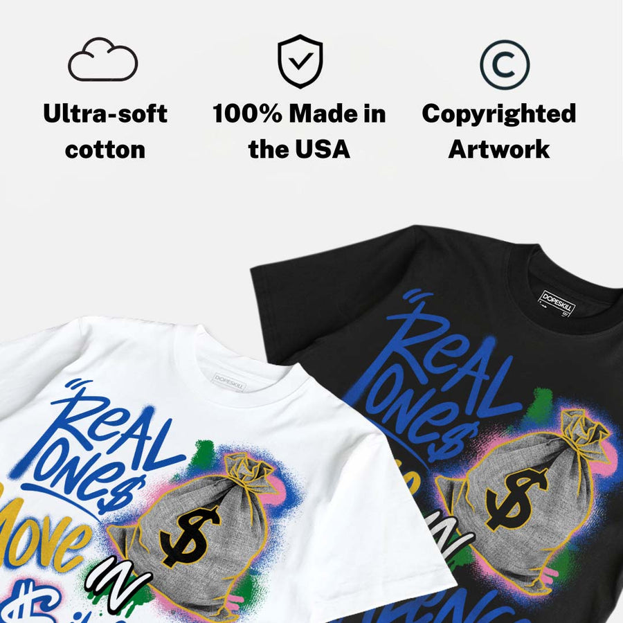 Brazil 3s DopeSkill T-Shirt Real Ones Move In Silence Graphic