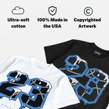 Black University Blue 5s DopeSkill T-Shirt No.23 Graphic