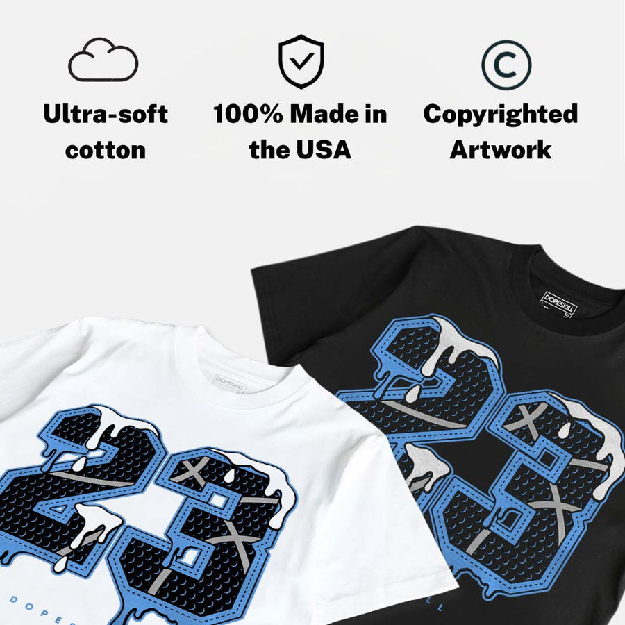 Black University Blue 5s DopeSkill T-Shirt No.23 Graphic