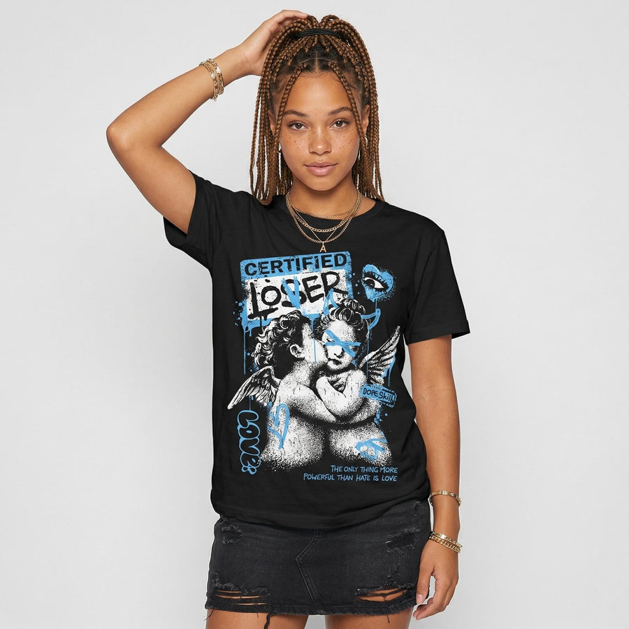 University Blue 14s DopeSkill T-Shirt Certified Lover Graphic