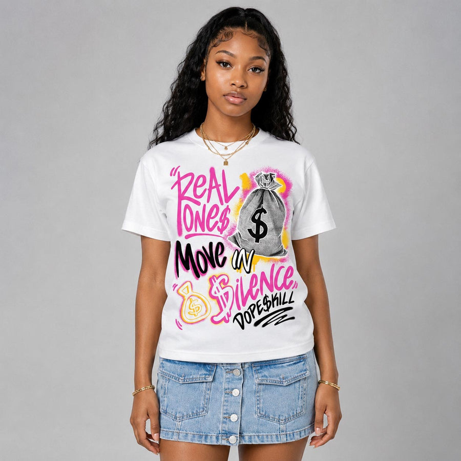 Comic 4s DopeSkill T-Shirt Real Ones Move In Silence Graphic