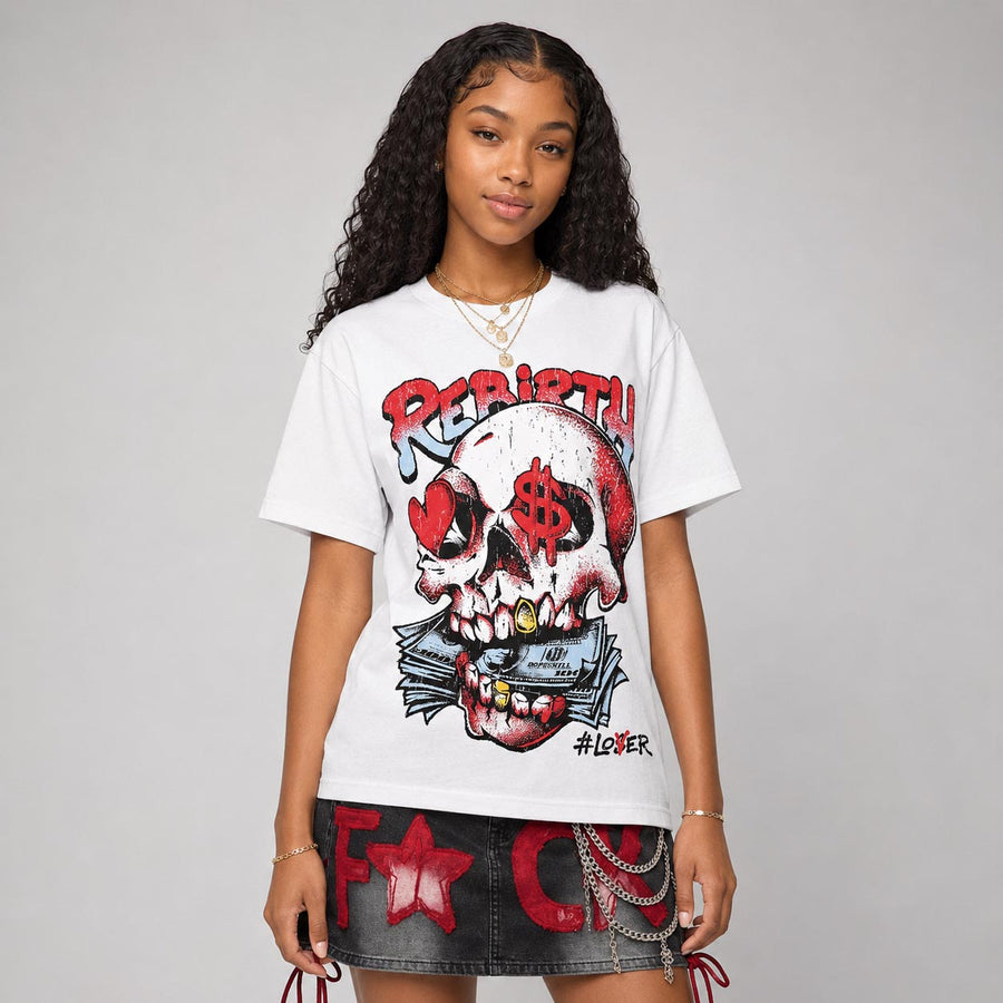 Fire Red “Black Tongue” 5s DopeSkill T-Shirt Rebirth Graphic
