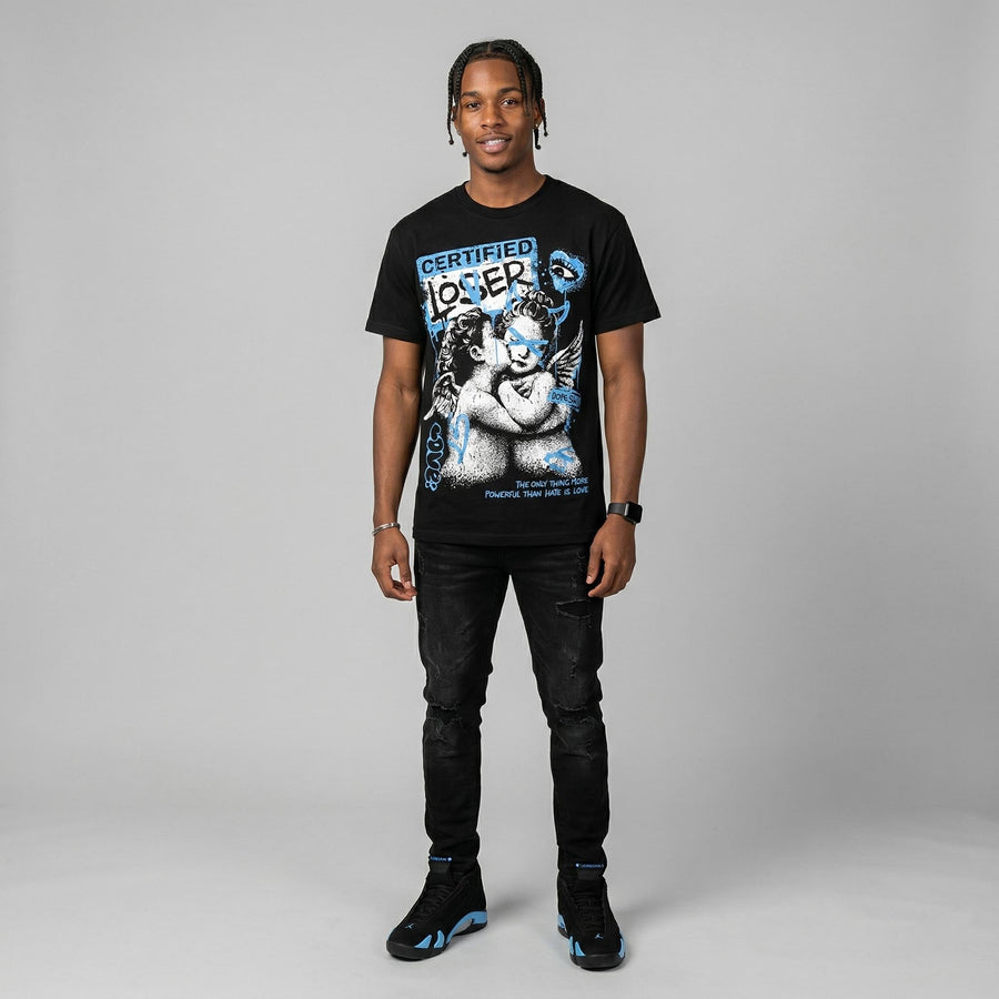 University Blue 14s DopeSkill T-Shirt Certified Lover Graphic
