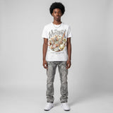 White Metallic 5s DopeSkill T-Shirt Whippin Graphic