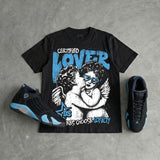 University Blue 14s DopeSkill Oversize Print T-Shirt Real Ones Choose Loyalty Graphic